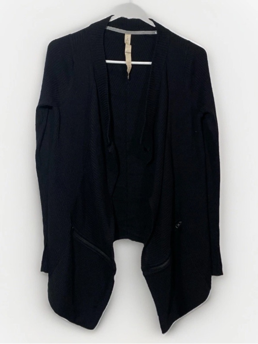 Lululemon - Women's Cardigan Sweater - Black Size 2 Loungewear Yoga Wrap